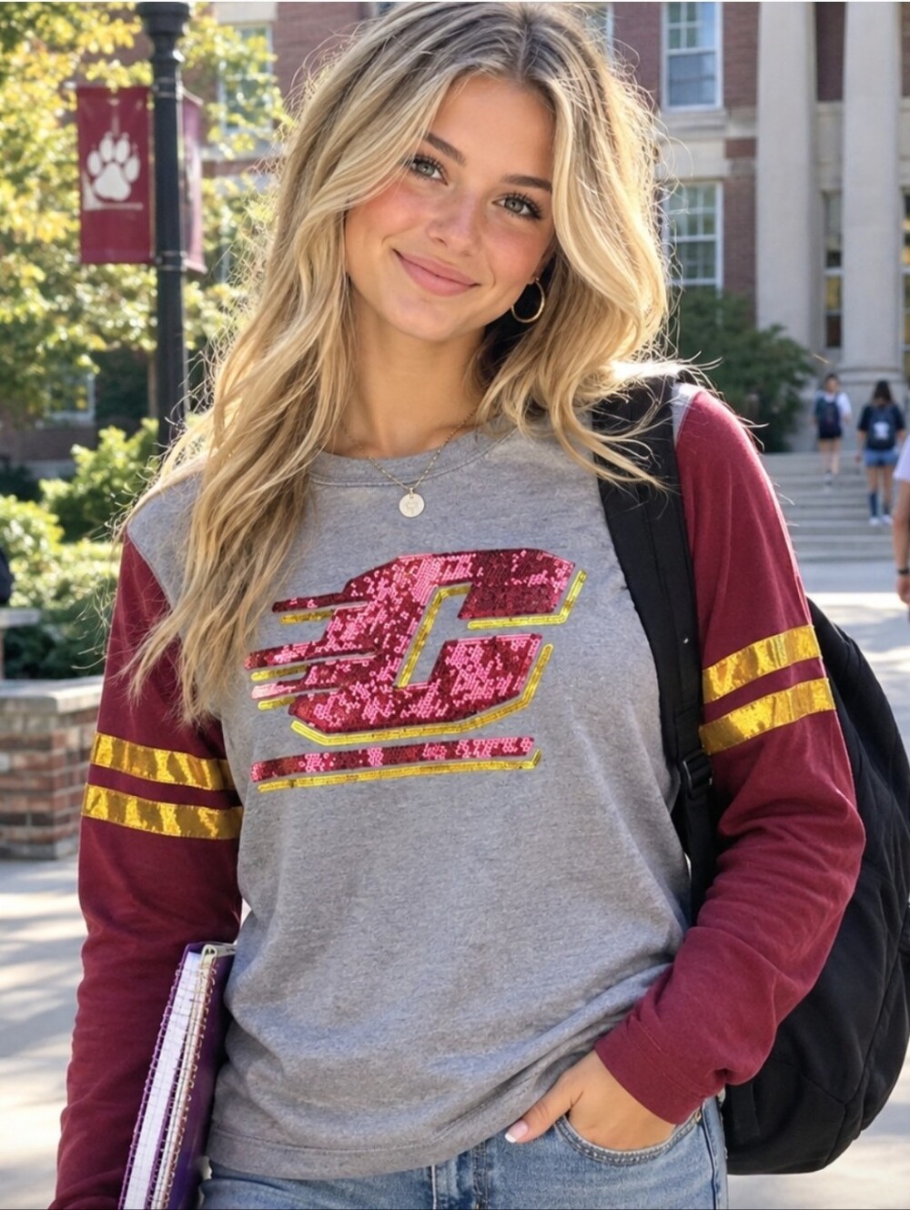 Victoria's secret PINK with 5th & Ocean central MI shirt